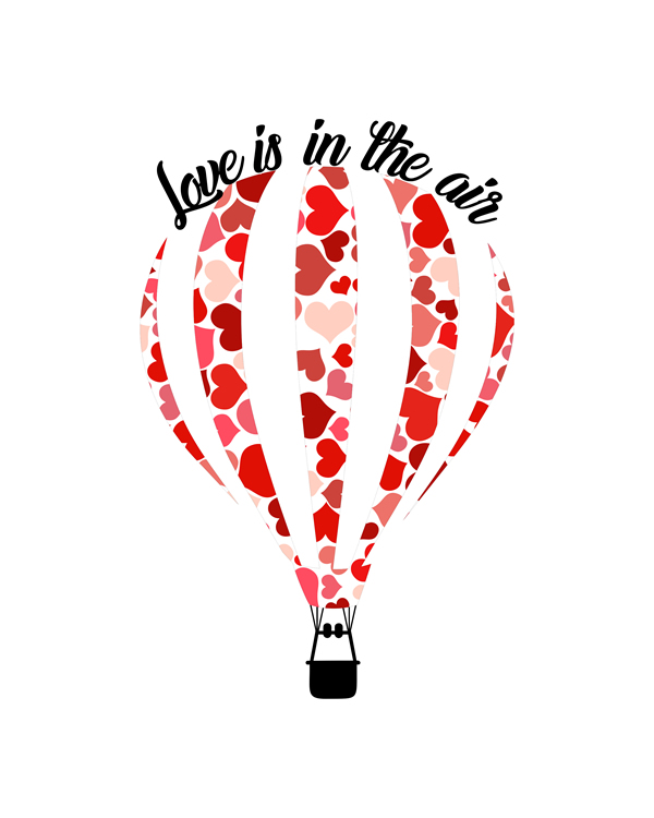 Love is in the air. Hot Air Balloon, unique gift, anniversary gifts, mum gift, Balloon art, Printable Hot Air Balloon Wall Quote Art, Love Air Balloon, Wall Art Decor, Air Balloon Wall Art || 8x10 inches (HD pdf)