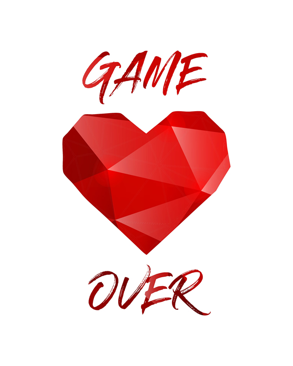 Game over. Printable artwork for your home or office. Geometric Heart, Geometric Print, Art Printable, 3d Print, Printable Art, Geometric Art, Heart Wall Print, Wall Art, Art, love || 8x10 inches (HD pdf)