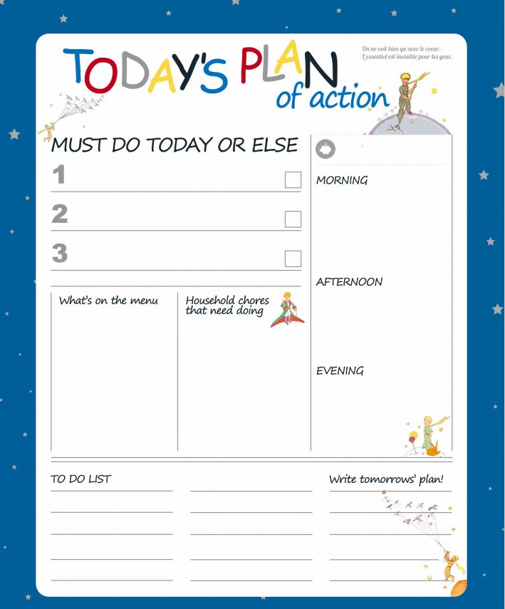 Kids Le Petit Prince Daily Planner