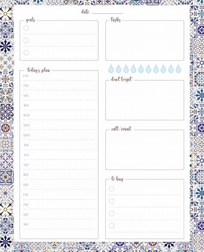 Azulejos Daily Planner