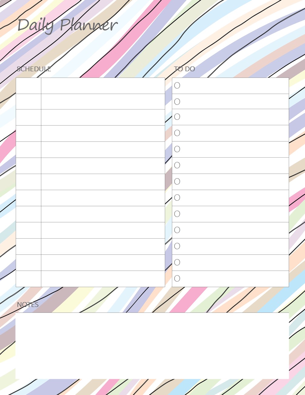 Printable Daily Planner Work, A4 and US Letter Planner, Insert Printable Planner, Instant Download