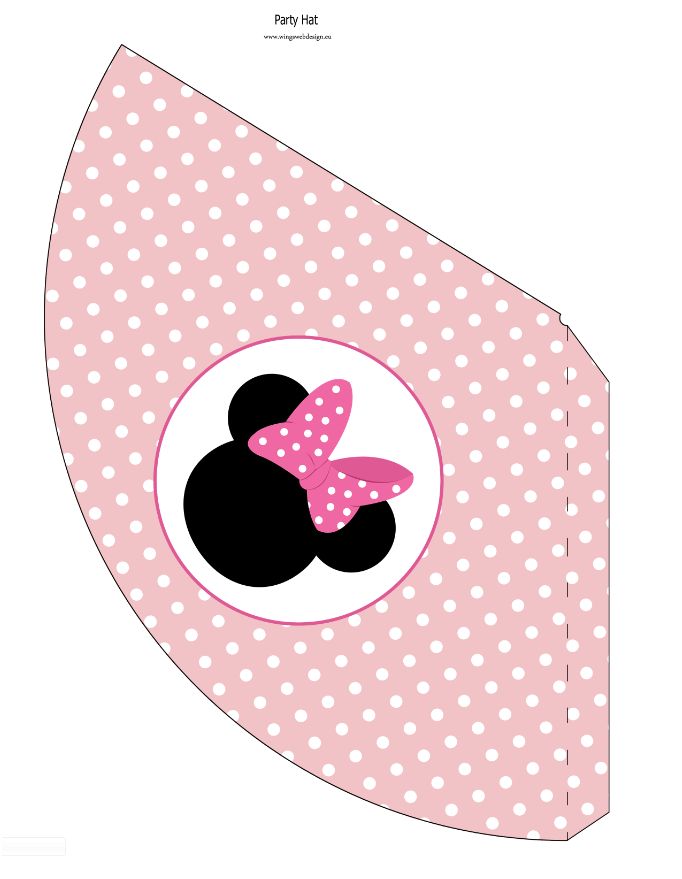 Minnie Mouse Birthday Hat printable