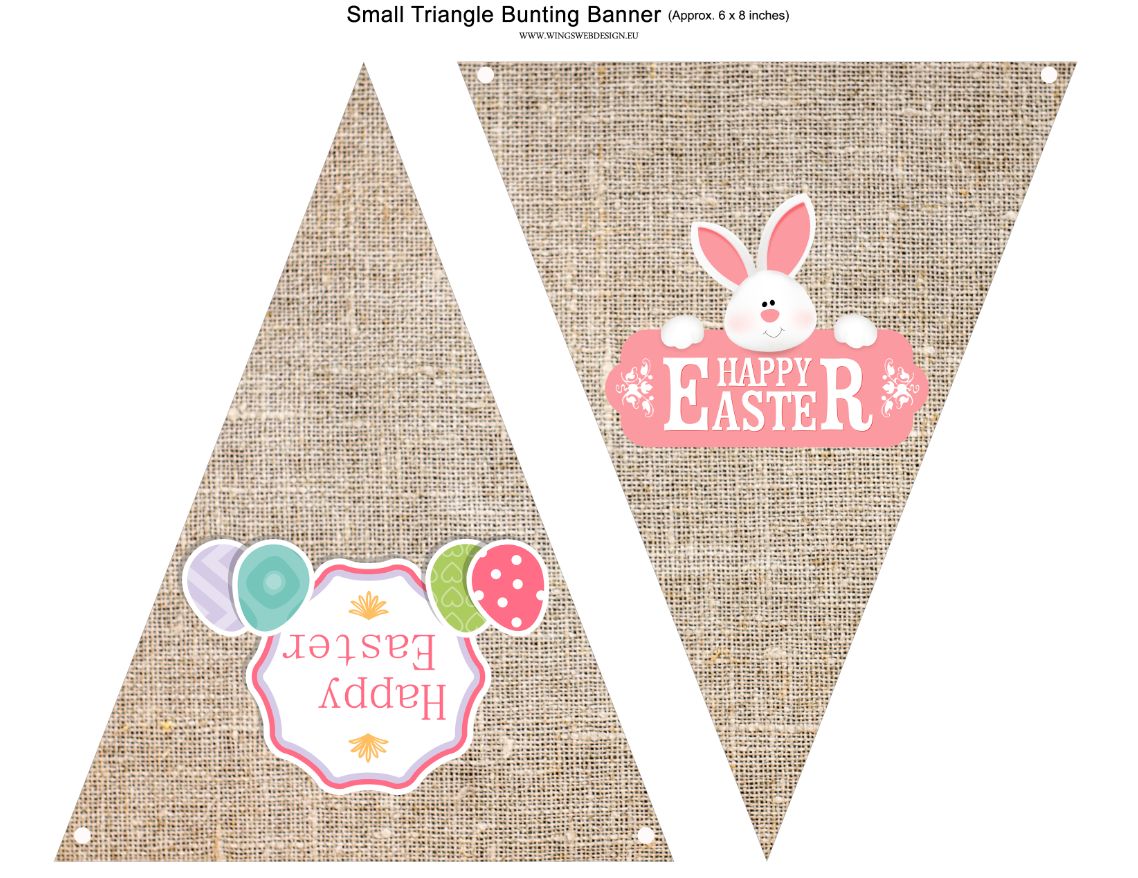 printable Happy Easter Banner, Hoppy Easter, Easter Decoration, Easter Decor, Easter Egg Banner, Easter Bunny Banner, Instant Download
