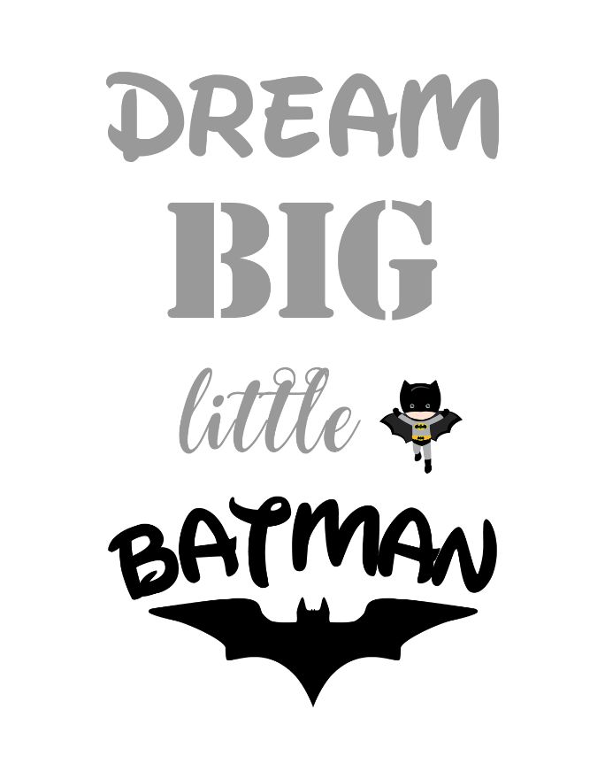 Batman Poster, dream big sign