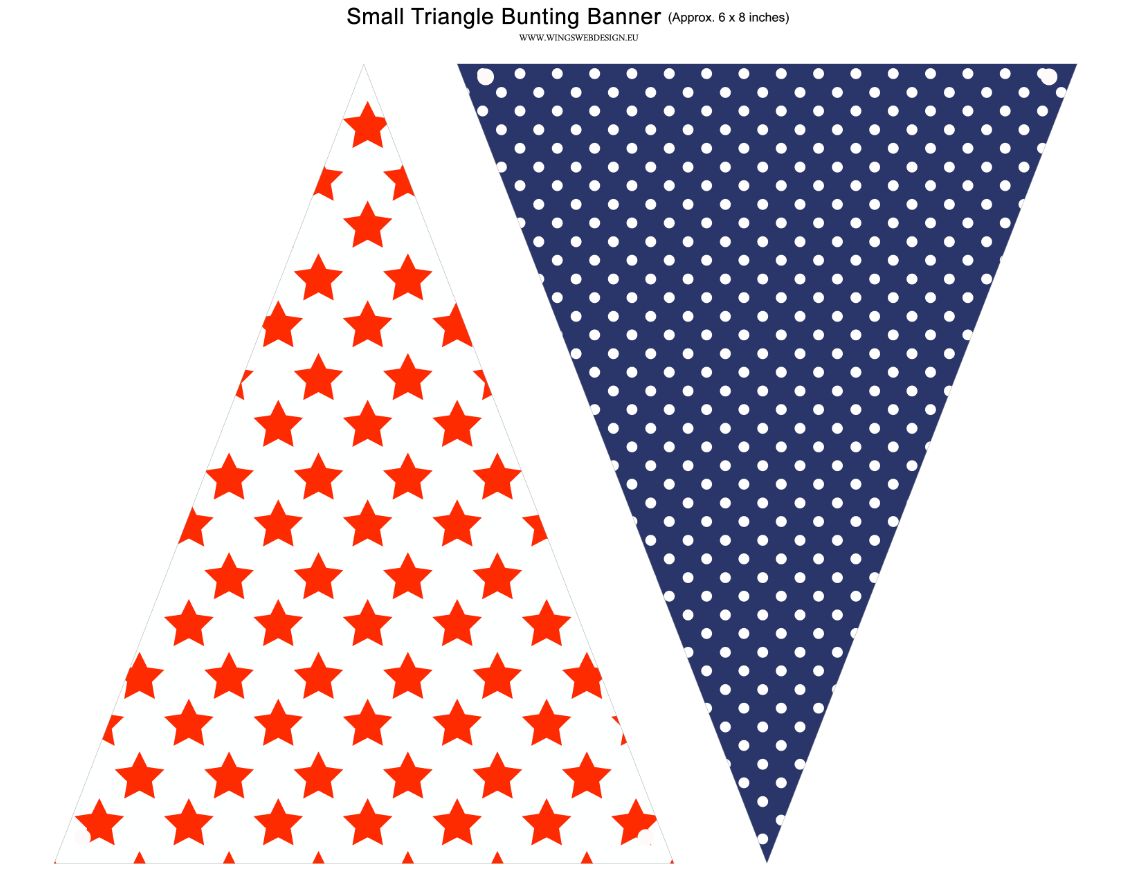 4th of July Party Printable Banners. Patriotic Red White Blue Stars. DIY Banner.