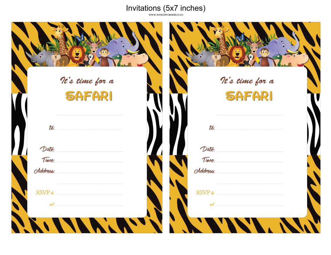 Jungle Safari Invitation