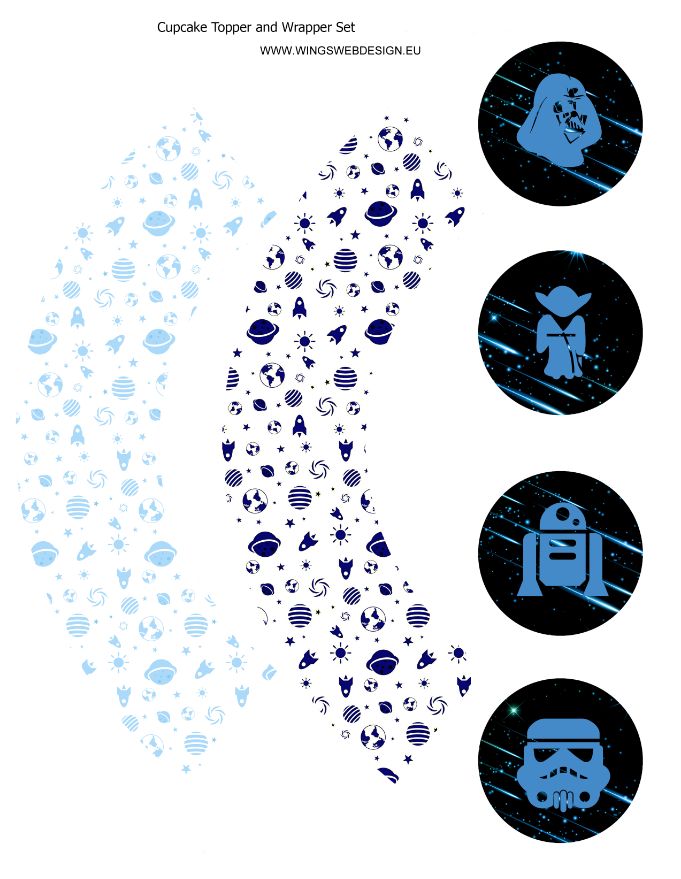 Star Wars Cupcake Topper and Wrapper set