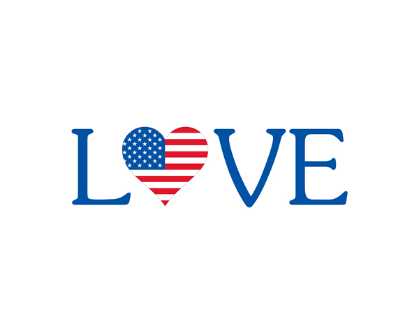 Love with USA Heart, Art Print Gift Idea, Birthday Present ,Wall Art Home Decor, Boyfriend, Girlfriend, Best friend, Husband, Wife, Friendship, Valentine's Day, Mother's Day || 8x10 inches (HD pdf)