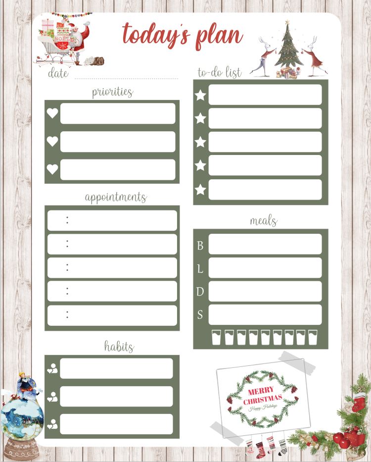 Xmas Daily Planner