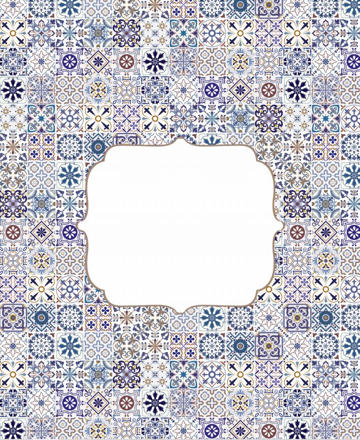 Printable Azulejos Happy Planner Cover