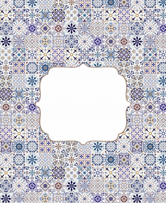 Printable Azulejos Happy Planner Cover