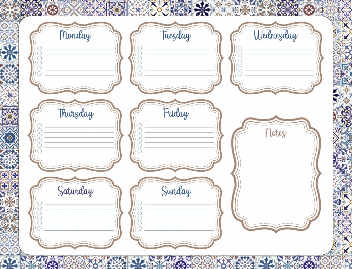 Azulejos Weekly Planner