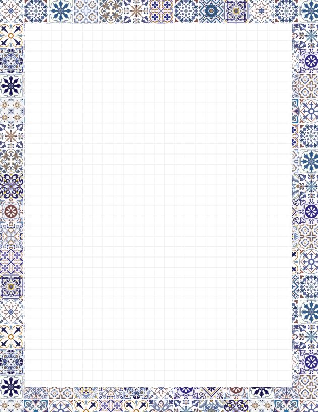 Printable Azulejos Insert Happy Planner Cover