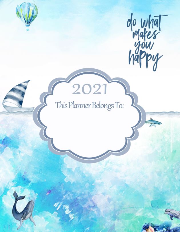 Printable Front Page Planner 2021