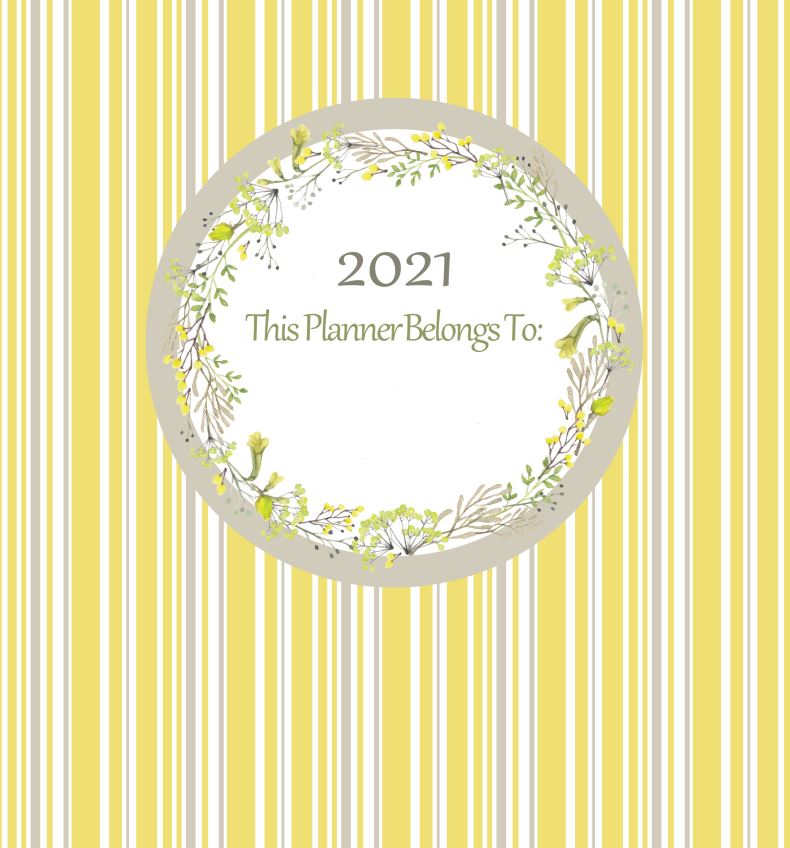 Printable Front Page Planner 2021