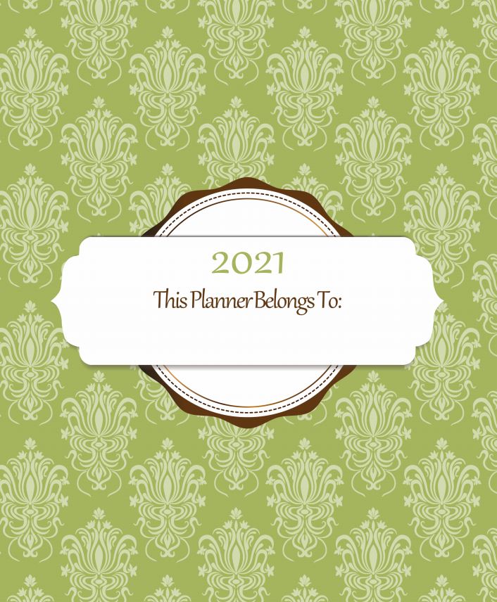 Printable Front Page Planner 2021