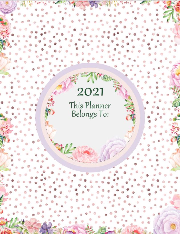 Printable Front Page Planner 2021