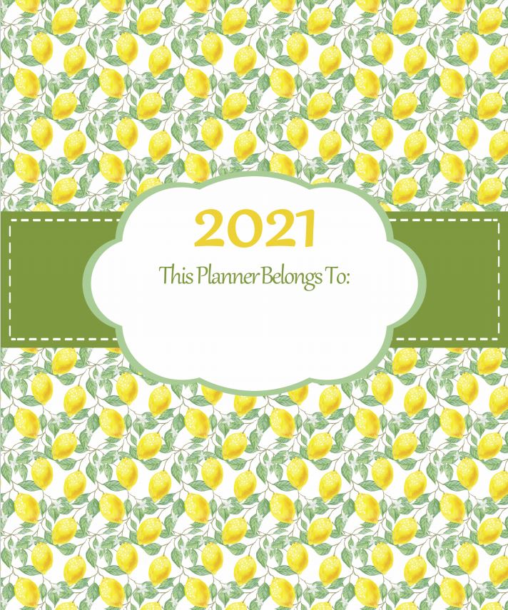 Printable Front Page Planner 2021