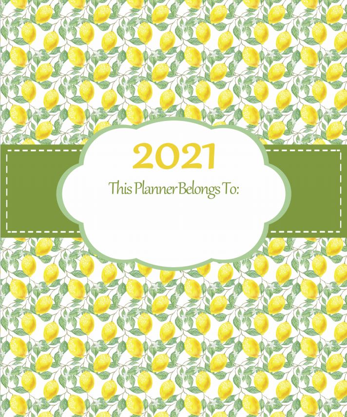 Printable Front Page Planner 2021