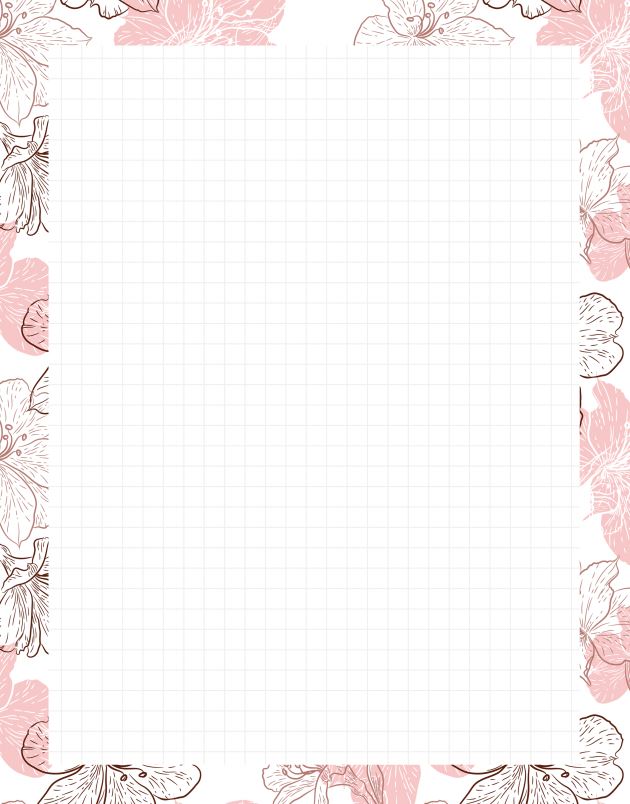 Printable Pink Flowers Insert Happy Planner Cover