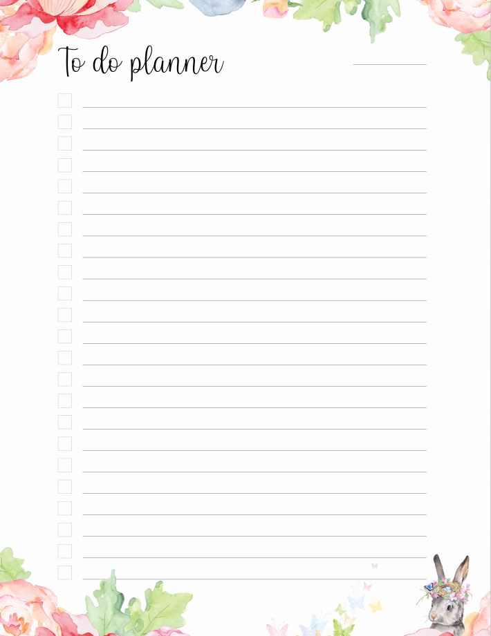 Easter Family To Do List Planner