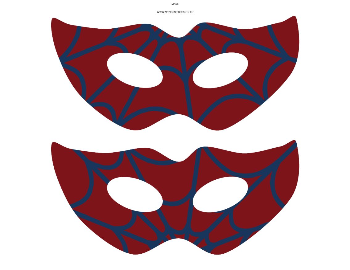 Printable Spider-Man Print Party mask (DIY, instant download)