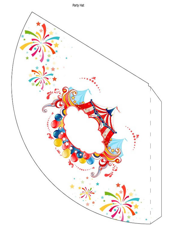 Printable gold blush pink Print Party Hat (DIY)