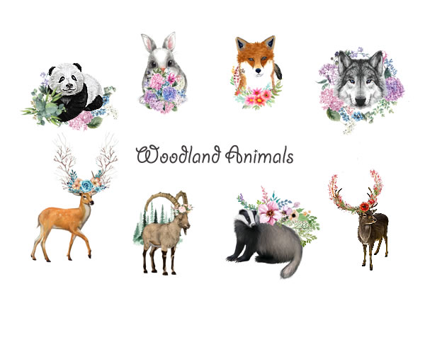 Printable woodland collection Print Wall Art (DIY, instant download)