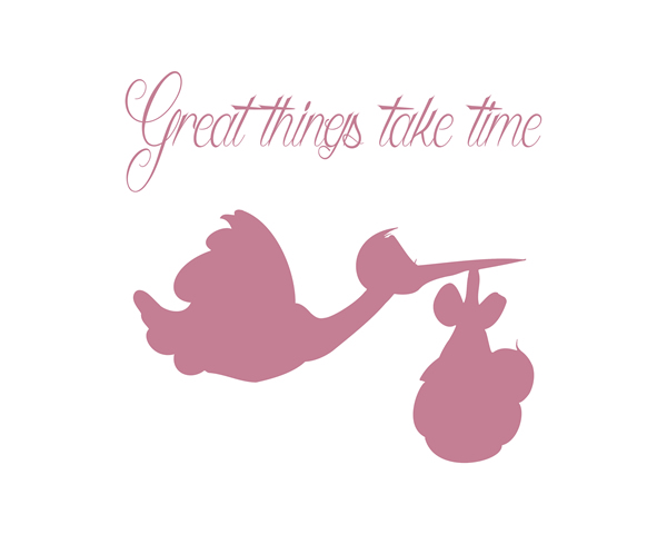 Printable Great things take time Print Wall Art (DIY, instant download)