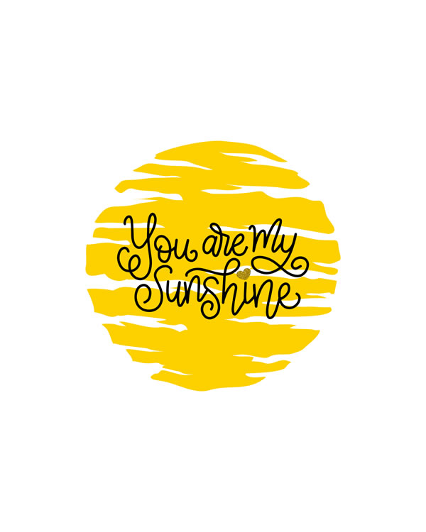 Printable You are my Sunshine. Print Wall Art (DIY, instant download)