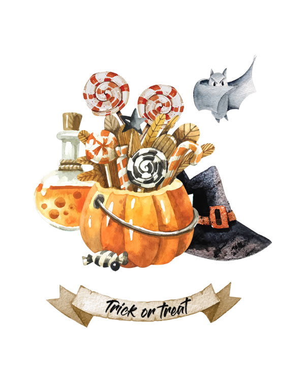 Printable Trick Or Treat. Print Wall Art (DIY, instant download)