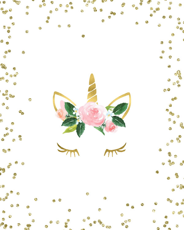 Printable Unicorn. Print Wall Art (DIY, instant download)