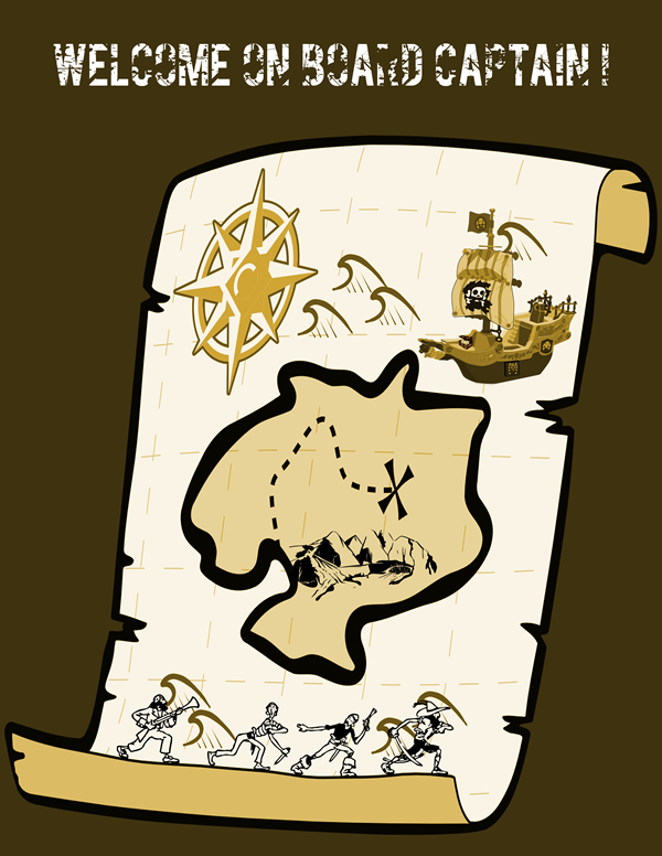 Printable Pirates Print Sign (DIY, instant download)