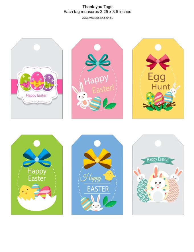 Easter Favor Tags